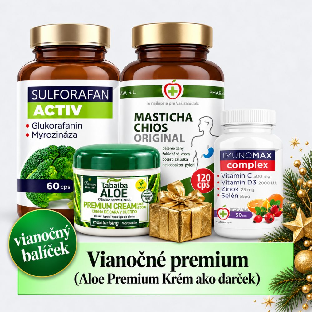 <b>Vianočné Premium</b> (Sulforafan activ 60 cps + Masticha Chios Original 120 cps + Imunomax complex 30 cps)