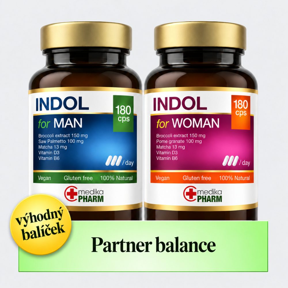 <b>PARTNER BALANCE</b> – Partnerská kúra pre ženu a muža (INDOL FOR MAN 180 cps + INDOL FOR WOMAN 180 cps)